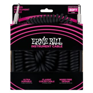 ERNIE BALL 6044 Coiled Black 9.15m instrumentni kabel