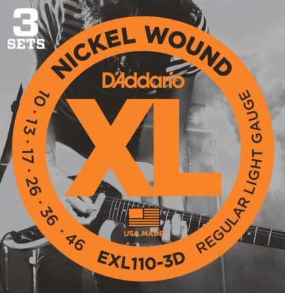 DADDARIO EXL110-3D 3-Pack 10-46 strune za električno kitaro