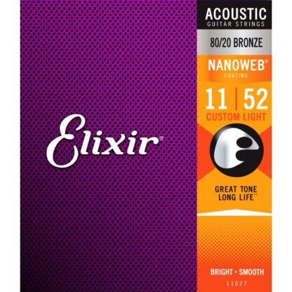 ELIXIR 11027 NANOWEB 11-52 prevlečene strune za akustično kitaro