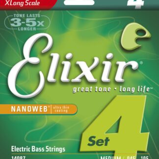 ELIXIR NANOWEB MEDIUM 45-105 EXTRA LONG SCALE strune za bas kitaro