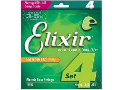ELIXIR 14102 NANOWEB STAINLESS 50-105 prevlečene strune za bas kitaro