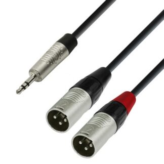 ADAM HALL K4YWMM0300 3.5 Jack ST - 2x XLR Male 3m Y kabel
