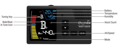 CHERUB WMT-565W Rechargeable digitalni metronom uglaševalec - Image 3