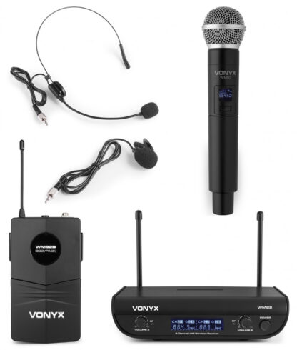 VONYX WM82C DIGITAL UHF 2-CHANNEL brezžični mikrofonski sistem