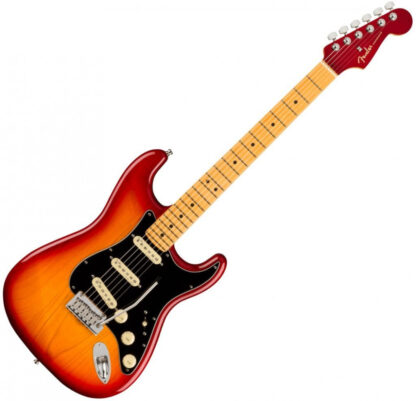 FENDER ULTRA LUXE Stratocaster MN Plasma Red Burst električna kitara s kovčkom