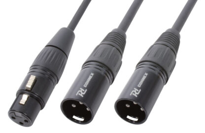 POWER DYNAMICS CX140 SPLITTER XLR FEM-2 XLR MALE 0.5m Y kabel
