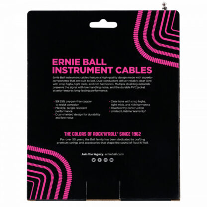 ERNIE BALL 6045 White 9.14m instrumentni kabel - Image 2