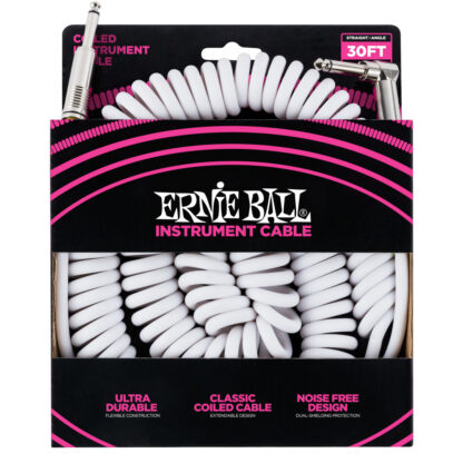 ERNIE BALL 6045 White 9.14m instrumentni kabel