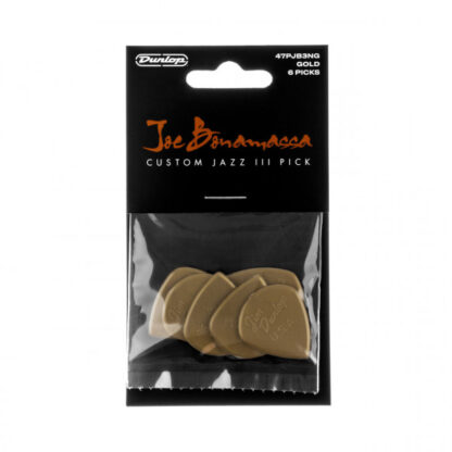 DUNLOP PICKS 47PJB3NG BONAMASSA GOLD JAZZ (6) paket trzalic - Image 2
