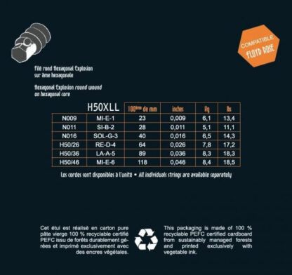 SAVAREZ H50XLL HEXAGONAL EXPLOSION 9-46 strune za električno kitaro - Image 2