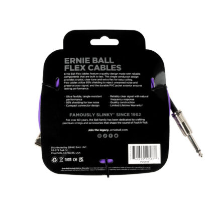 ERNIE BALL 6466 FLEX STRAIGHT / ANGLE Purple 6m instrumentni kabel - Image 2