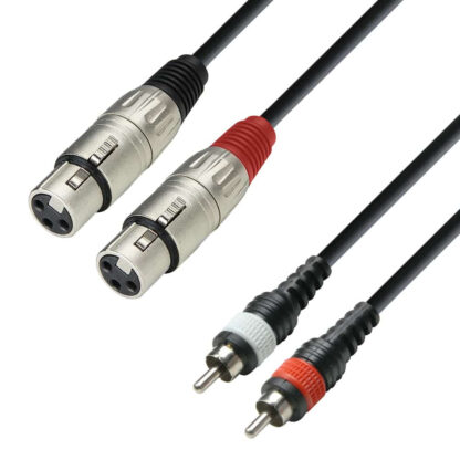 ADAM HALL KTFC0300 2 X XLRF 2X RCA 3m avdio kabel