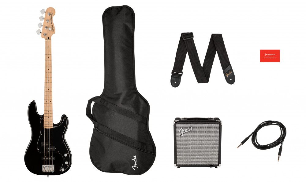 SQUIER Affinity Series®Precision Bass PJ Blk bas kitara komplet
