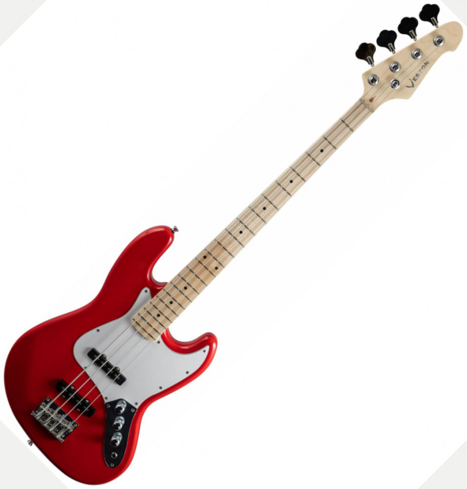 VESTON GUITARS JB-RD Red bas kitara