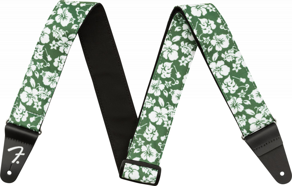 FENDER HAWAIIAN Green FLORAL pas za kitaro