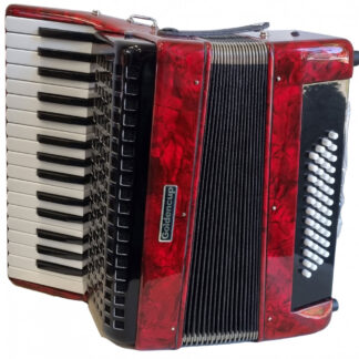 GOLDENCUP JP3248 32 Key 48 Bass Red klavirska harmonika s kovčkom