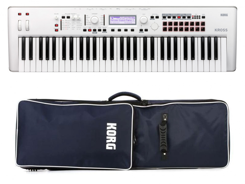 KORG KROSS 2 with bag White elektronska klaviatura komplet